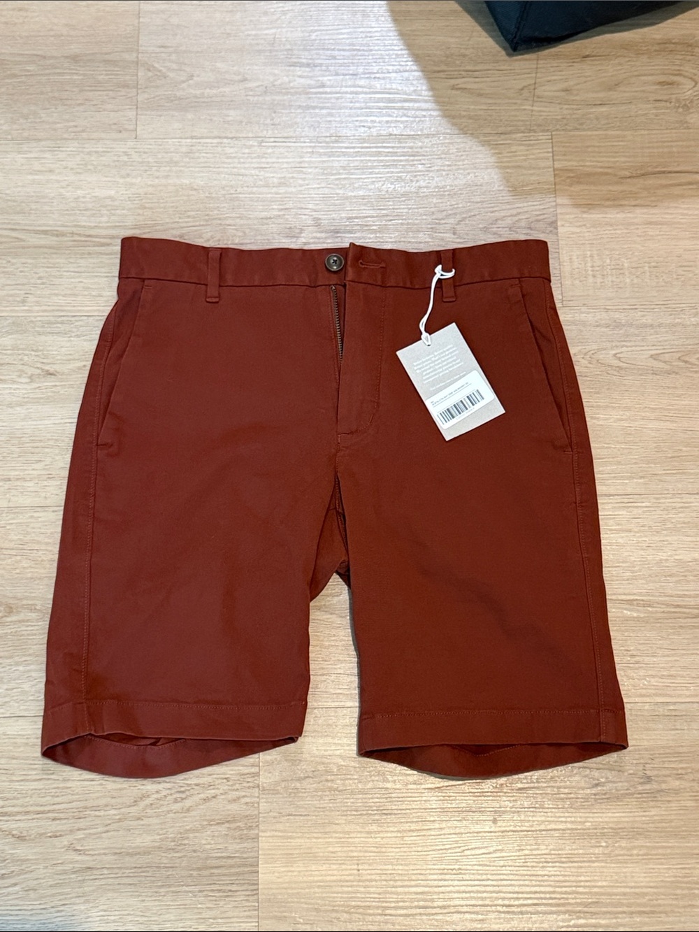 Everlane Men's Flat-Front Shorts in Rust - slim fit size 30